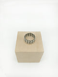 Hand Woven Silver Kazaz Ring Two-Tone Valentine's day gift