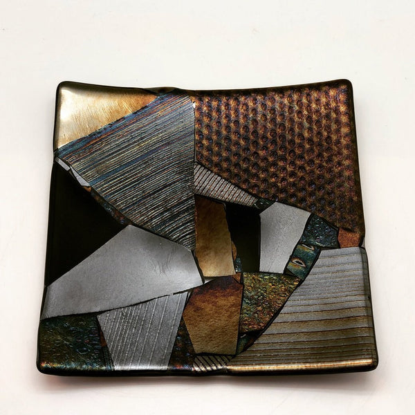 Fused Glass Plate - Chaos Design
