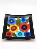 Spring Garden Plate with Black Border