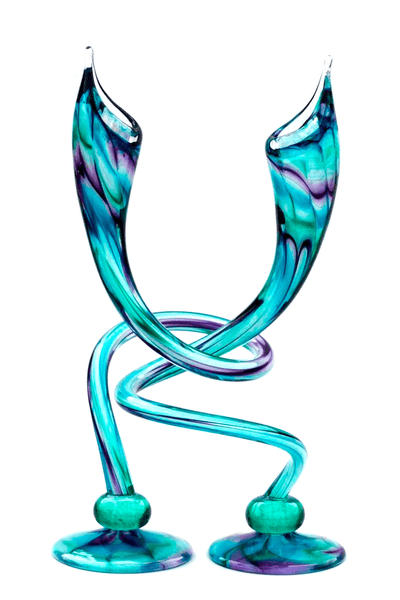 Turquoise Swirly Candle Sticks